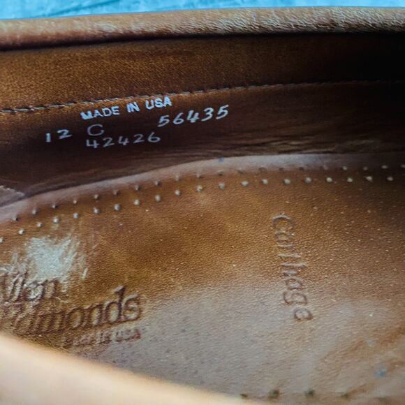 Allen Edmonds Carthage 42426 Brown Leather Moc Toe Tassels Loafers Slip On 12C main image 9
